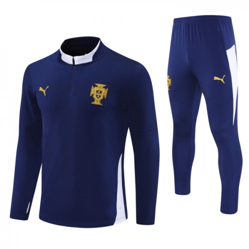Portugal Sweatshirt Za Trening 2024-25 Četvrt-Zip Mornarica Portugal Sweatshirt Za Trening 2024-25 Četvrt-Zip Mornarica
